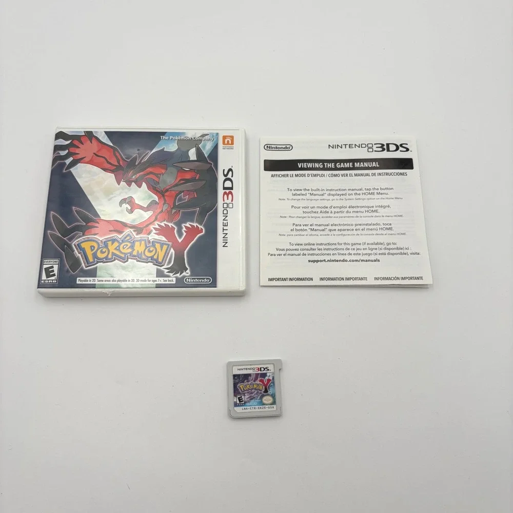Pokemon Y Nintendo 3DS 2013 NTSC-U/C Yveltal RPG Game Case & Manual